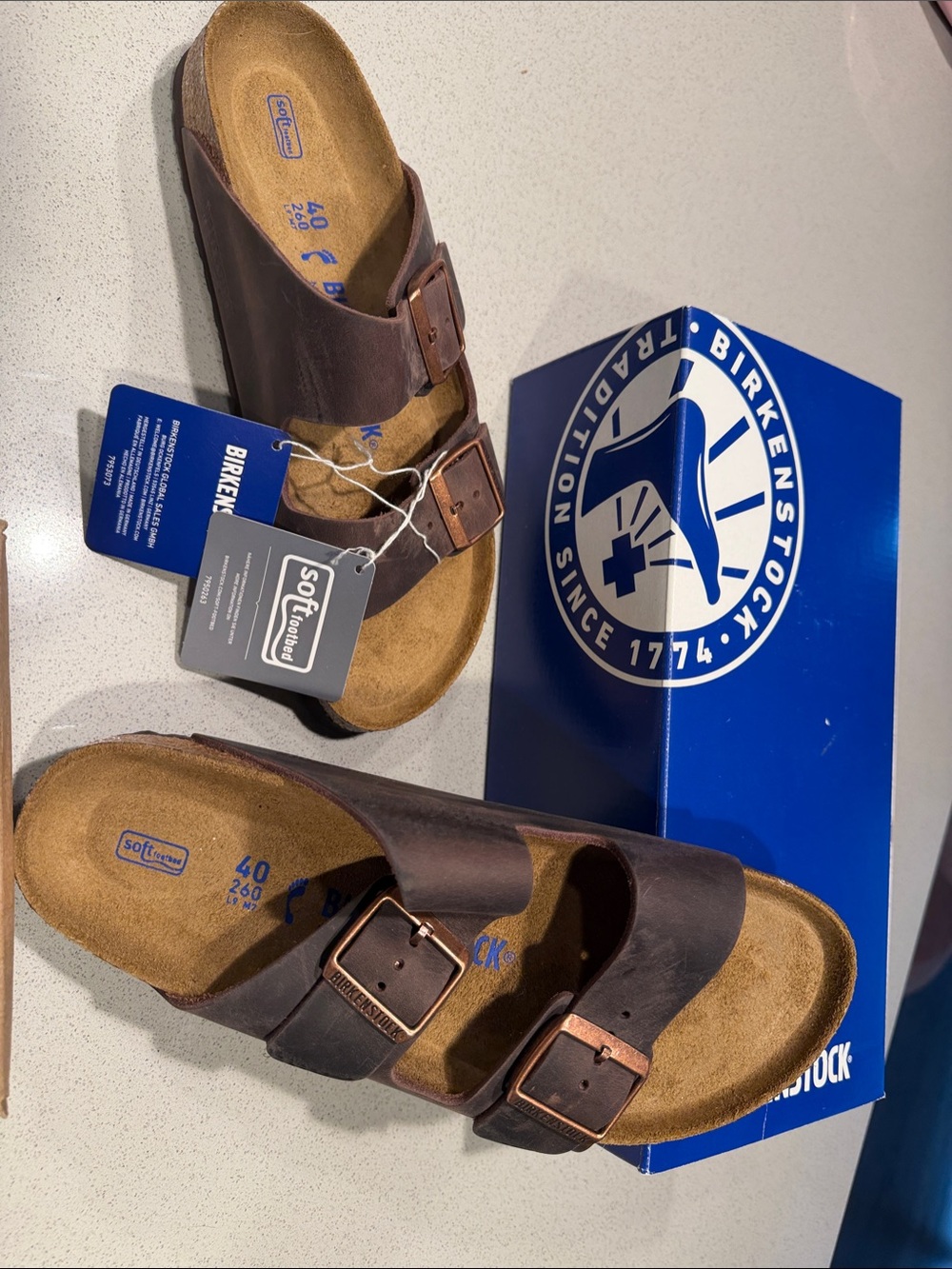 Birkenstock Arizona Two-Strap Sandals (Habana) - Dark Brown